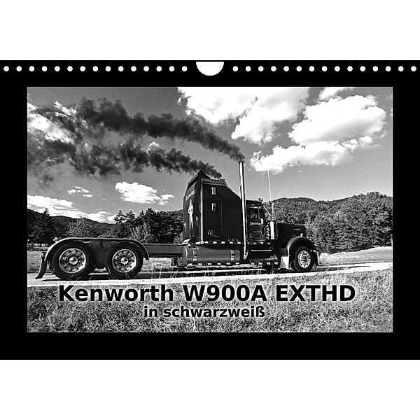 Kenworth W900A EXTHD - in schwarzweiß (Wandkalender 2023 DIN A4 quer), Ingo Laue