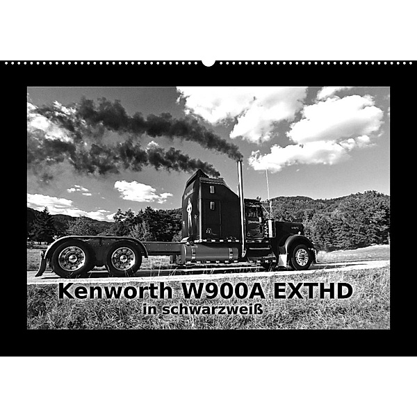 Kenworth W900A EXTHD - in schwarzweiß (Wandkalender 2023 DIN A2 quer), Ingo Laue