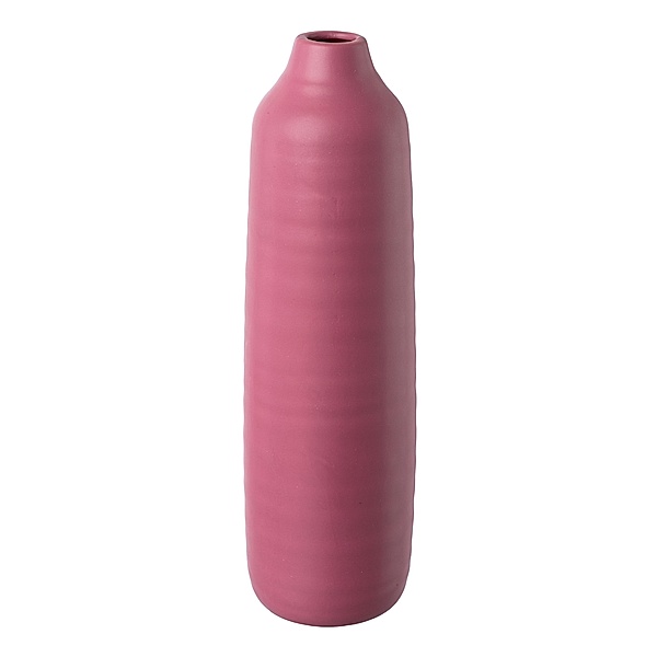 Keramik Vase PRESENCE, 11x11x40 cm (Farbe: rosa)