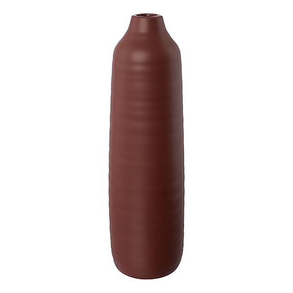 Keramik Vase PRESENCE, 11x11x40 cm (Farbe: weinrot)