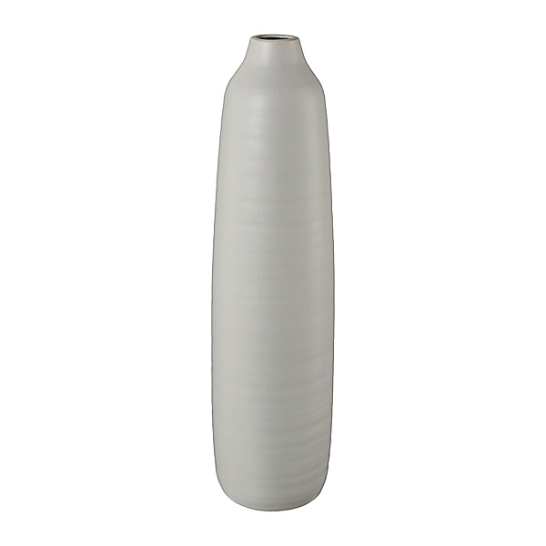 Keramik Vase PRESENCE, 12,50x12,50x49 cm (Farbe: grau)