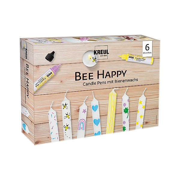 KREUL Kerzen-Malstifte BEE HAPPY 6er-Set