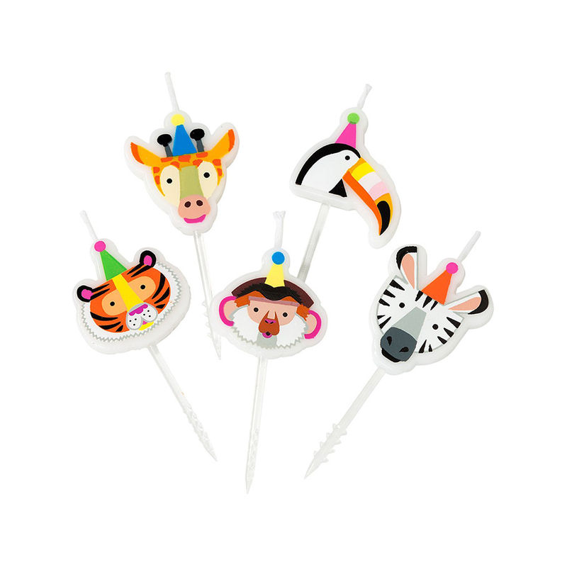 Kerzen PARTY ANIMALS – SHAPED 5er-Set