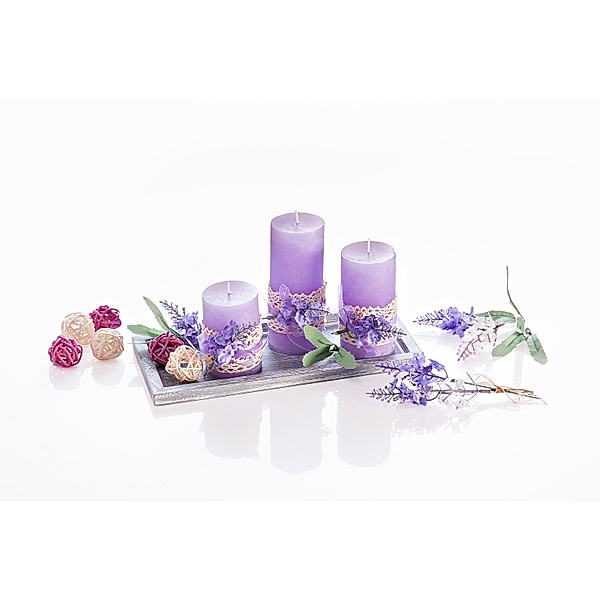 Kerzenset Lavendel