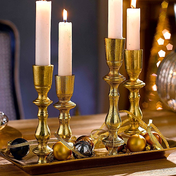 Kerzentablett Golden Candle (Farbe: gold)