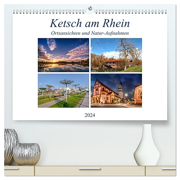 Ketsch am Rhein, Ortsansichten und Natur-Aufnahmen (hochwertiger Premium Wandkalender 2024 DIN A2 quer), Kunstdruck in Hochglanz, Thorsten Assfalg Photographie