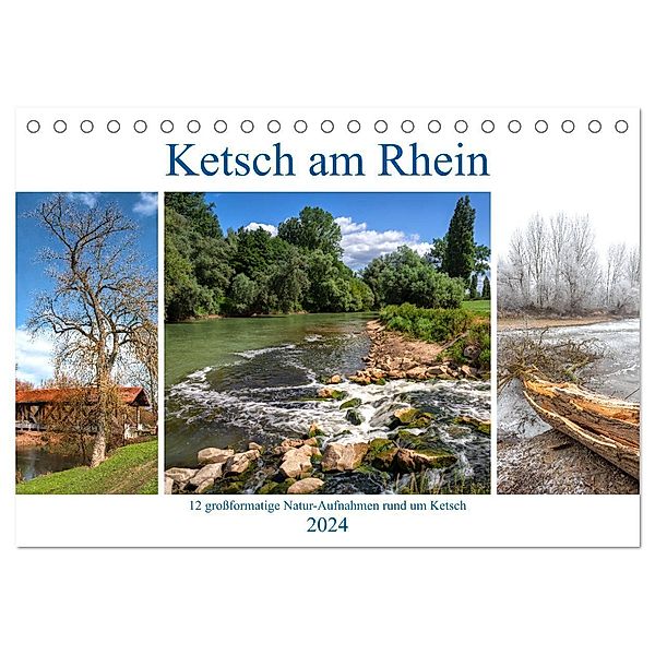 Ketsch am Rhein (Tischkalender 2024 DIN A5 quer), CALVENDO Monatskalender, Thorsten Assfalg