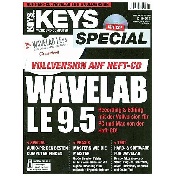 Keys Special Wavelab LE 9.5 Vollversion, m. CD-ROM