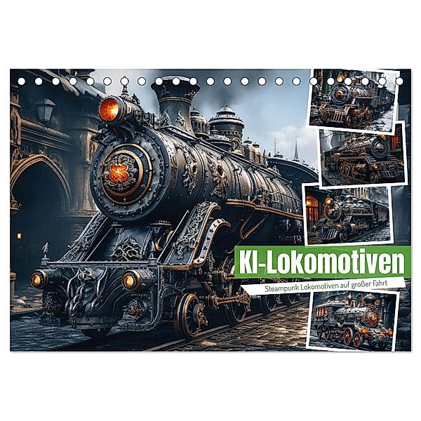 KI-Lokomotiven (Tischkalender 2025 DIN A5 quer), CALVENDO Monatskalender, Calvendo, Steffen Gierok-Latniak