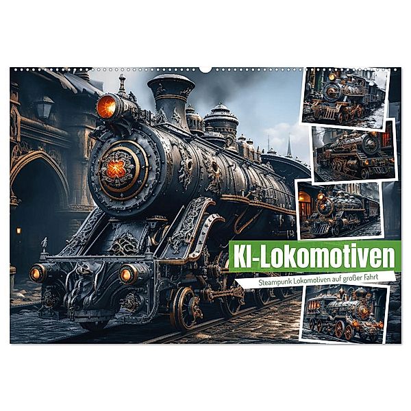 KI-Lokomotiven (Wandkalender 2024 DIN A2 quer), CALVENDO Monatskalender, Steffen Gierok-Latniak