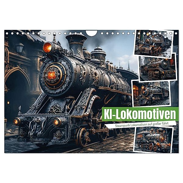 KI-Lokomotiven (Wandkalender 2025 DIN A4 quer), CALVENDO Monatskalender, Calvendo, Steffen Gierok-Latniak