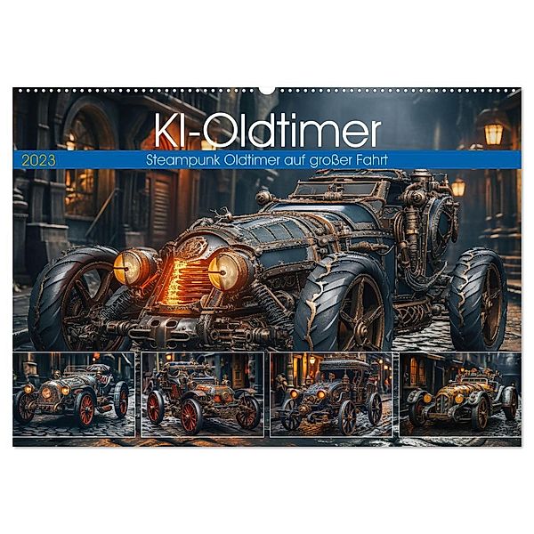 KI-Oldtimer (Wandkalender 2024 DIN A2 quer), CALVENDO Monatskalender, Steffen Gierok-Latniak