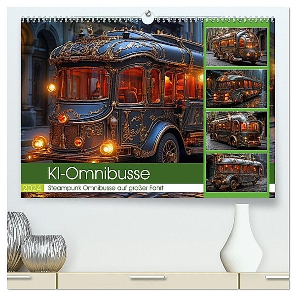 KI-Omnibusse (hochwertiger Premium Wandkalender 2024 DIN A2 quer), Kunstdruck in Hochglanz, Steffen Gierok-Latniak