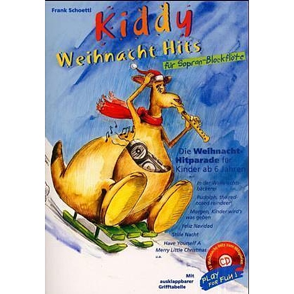 Kiddy Weihnnacht Hits für Sopran-Blockflöte, m. Audio-CD