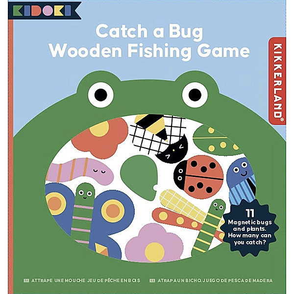 Kikkerland Europe Kidoki - Catch a Bug Wooden Fishing Game (Spiel), Catch a Bug Wooden Fishing Game (Spiel)