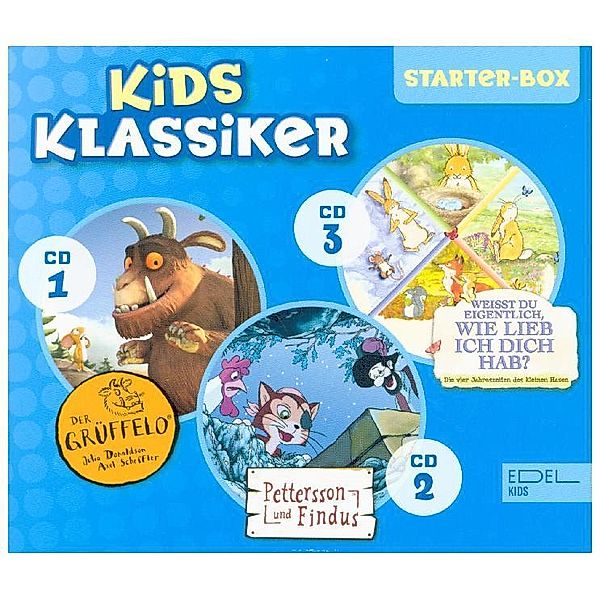 Kids Klassiker - Starter-Box,3 Audio-CD, Der Grüffelo, Pettersson Und Findus, Weißt