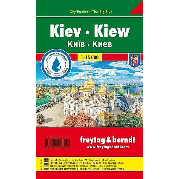Kiew, Stadtplan 1:15.000, City Pocket + The Big Five. Kiev