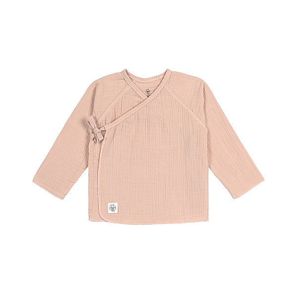 LÄSSIG Kimono-Wickelshirt COZY MUSLIN in powder pink