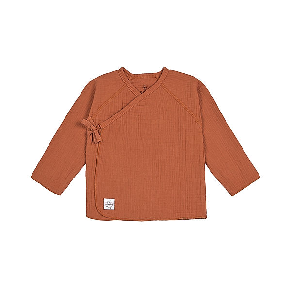 LÄSSIG Kimono-Wickelshirt COZY MUSLIN in rust