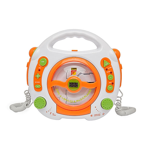 Kinder CD- & MP3-Player mit 2 Mikrofonen (Farbe: weiß)