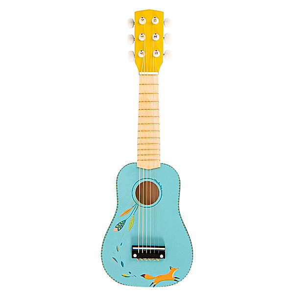 Moulin Roty Kinder-Gitarre LE VOYAGE D‘OLGA in hellblau