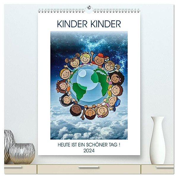 KINDER KINDER (hochwertiger Premium Wandkalender 2024 DIN A2 hoch), Kunstdruck in Hochglanz, Wilfried W. Voßen Herzog von Laar am Rhein