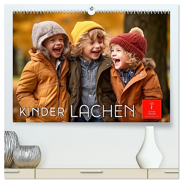 Kinder Lachen (hochwertiger Premium Wandkalender 2024 DIN A2 quer), Kunstdruck in Hochglanz, Peter Roder