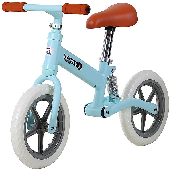 Homcom Kinder Laufrad mit Stoßdämpfer (Farbe: blau)