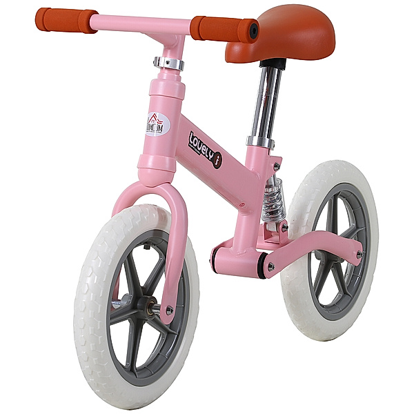 Homcom Kinder Laufrad mit Stoßdämpfer (Farbe: rosa)