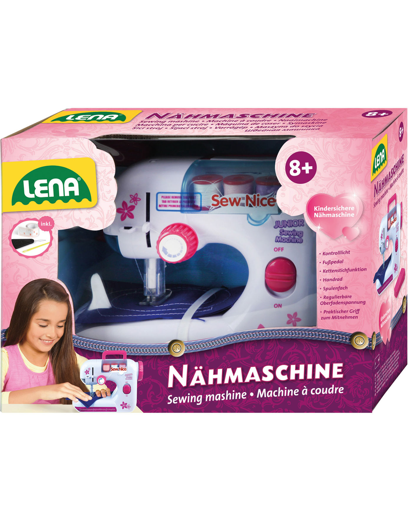 Kinder-Nähmaschine SEWING in weiss rosa bestellen | Weltbild.ch