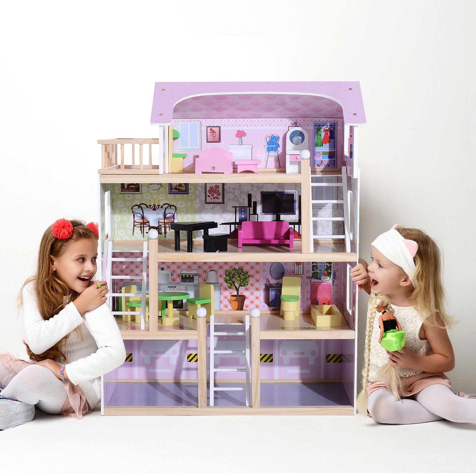 Kinder Puppenhaus mit Möbeln jetzt bei Weltbild.de bestellen
