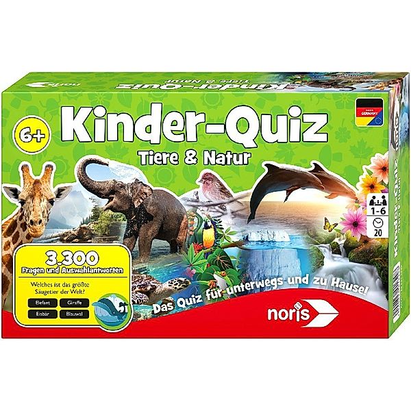 Noris Spiele Kinder-Quiz Tiere & Natur (Kinderspiel)