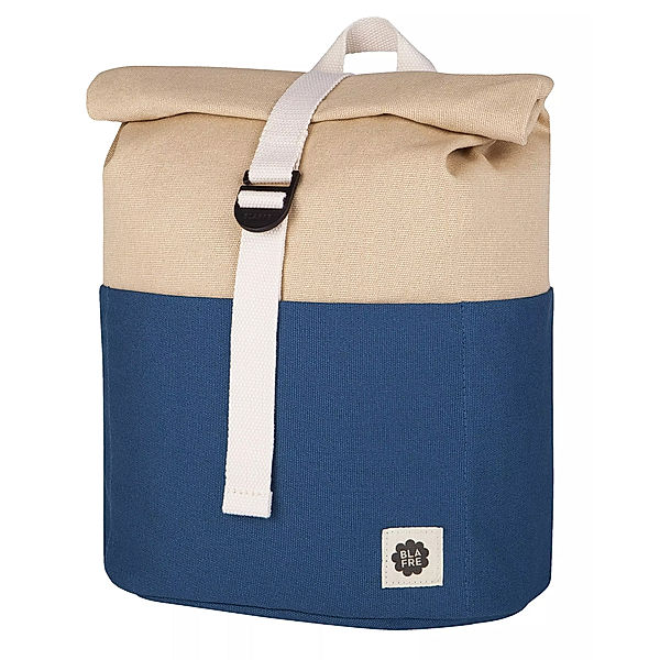 Blafre Kinder-Rucksack ROLL TOP (31x28x11) in navy/beige