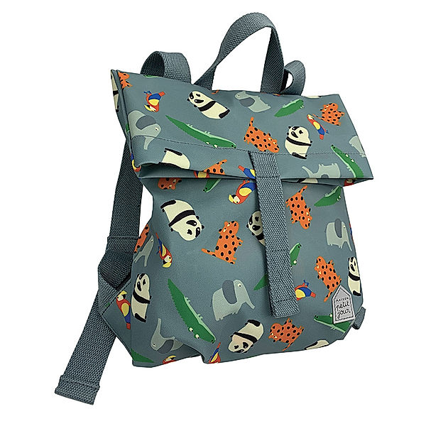 Petit jour Kinder-Rucksack ZOO – MINI KURIER (32x29x3) in blaugrau