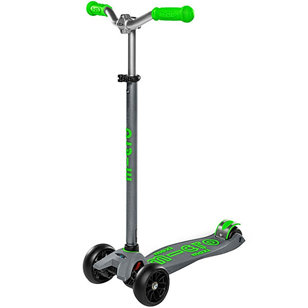 micro Kinder-Scooter MAXI MICRO DELUXE PRO in grey/green