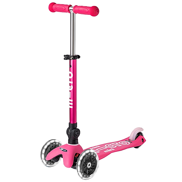 micro Kinder-Scooter MINI MICRO DELUXE FOLDABLE LED in pink