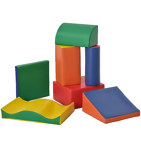 Homcom Kinder-Softplay-Set mit verschiedenen Bausteinen bunt (Farbe: bunt)