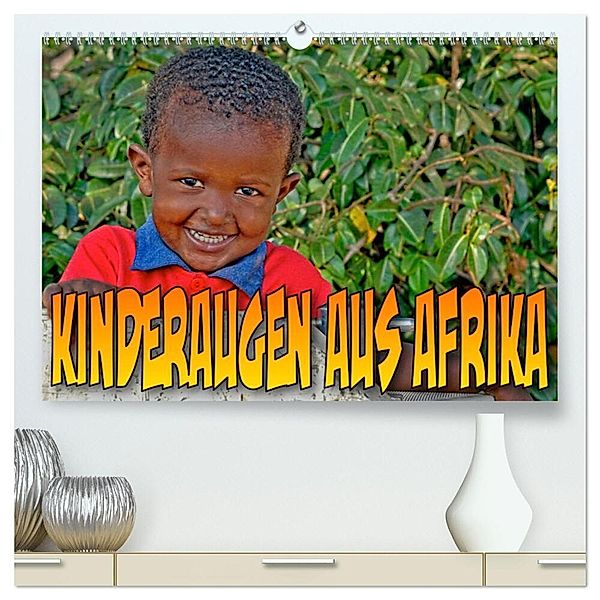 Kinderaugen aus Afrika (hochwertiger Premium Wandkalender 2024 DIN A2 quer), Kunstdruck in Hochglanz, joern stegen