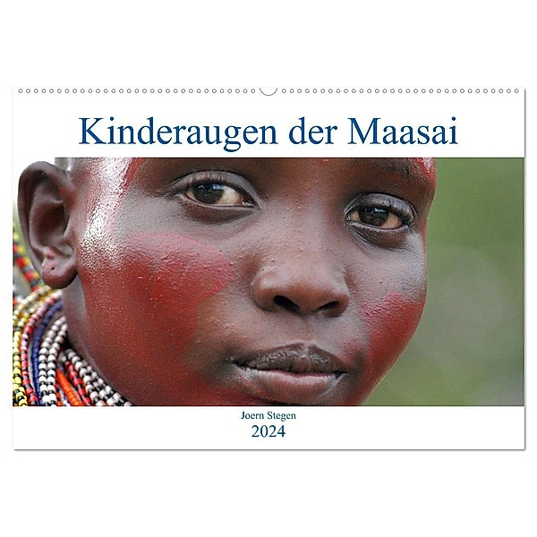 Kinderaugen der Maasai (Wandkalender 2024 DIN A2 quer), CALVENDO Monatskalender, joern stegen