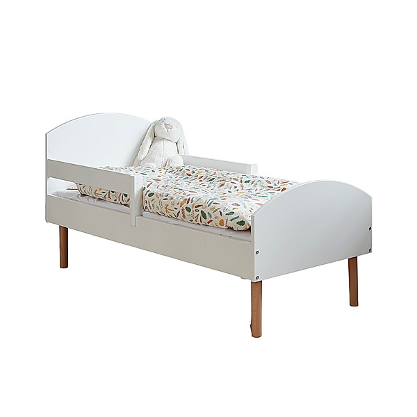 Manis-h Kinderbett RETRO 70 x 160 cm (Farbe: Snow White/ Buche)