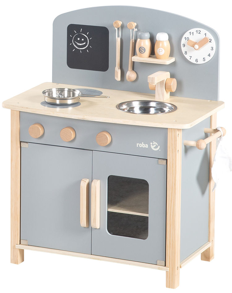 Kinderküche Holz Farbe: grau kaufen | tausendkind.de