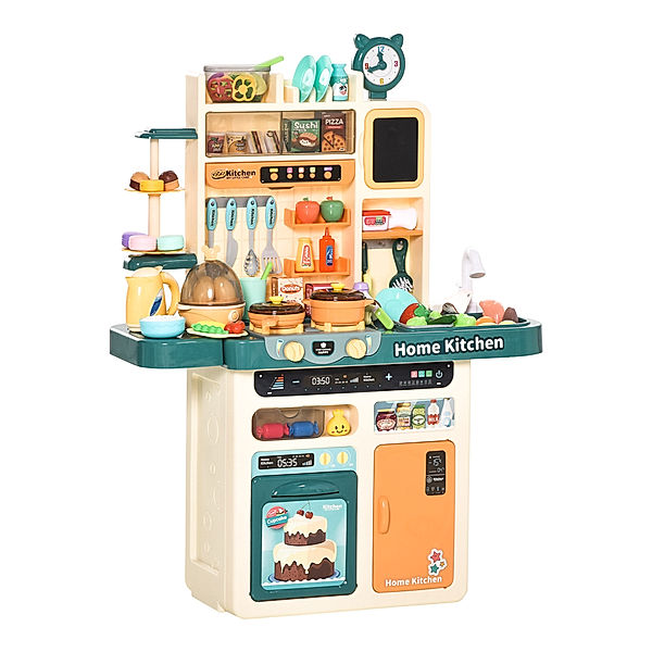 Homcom Kinderküche mit Zubehör 113–teilig, Spielzeugset