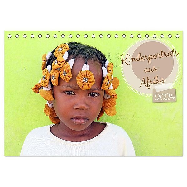 Kinderporträts aus Afrika (Tischkalender 2024 DIN A5 quer), CALVENDO Monatskalender, Gabriele Gerner