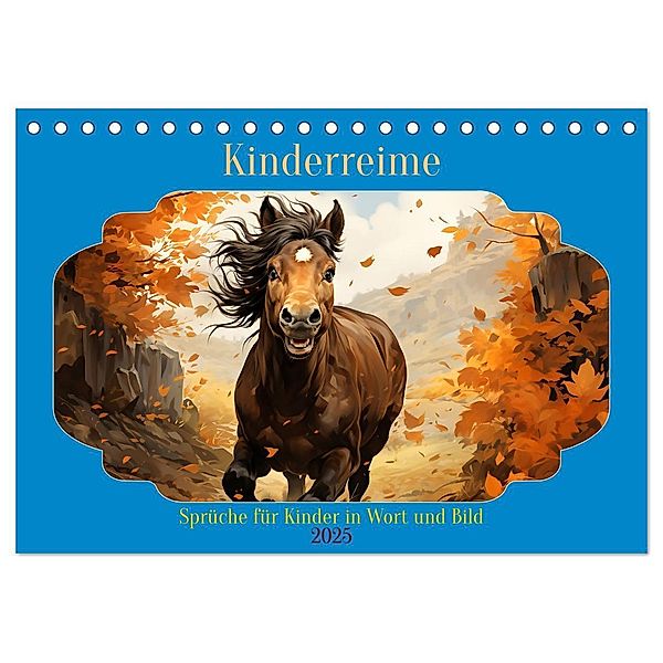 Kinderreime (Tischkalender 2025 DIN A5 quer), CALVENDO Monatskalender, Calvendo, Cathrin Illgen