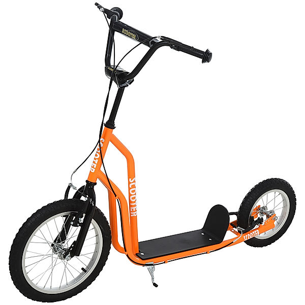 Homcom Kinderroller mit Handbremse (Farbe: orange)