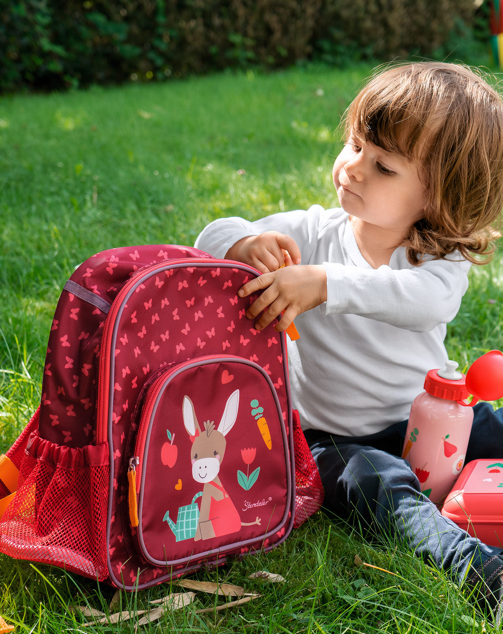 Kinderrucksack ESEL EMMILY 30x24x10 in hellrot kaufen