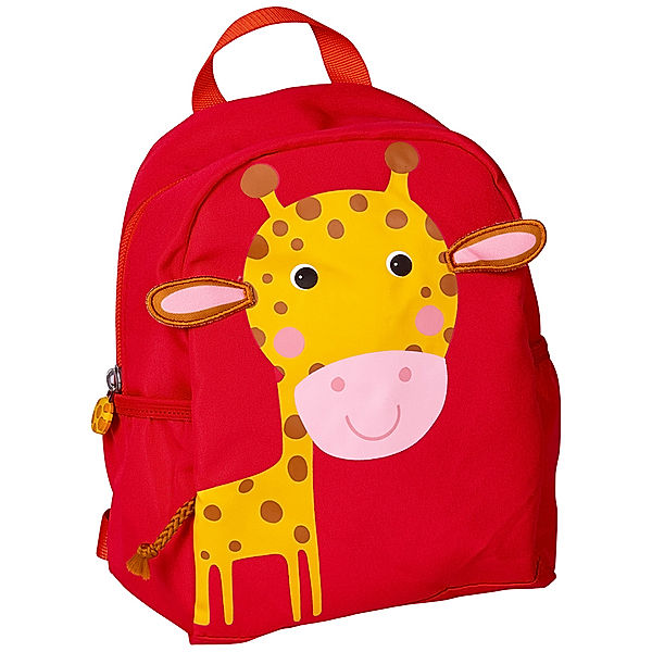 Die Spiegelburg Kinderrucksack FRECHE RASSELBANDE – GIRAFFE (20x24x10) in rot