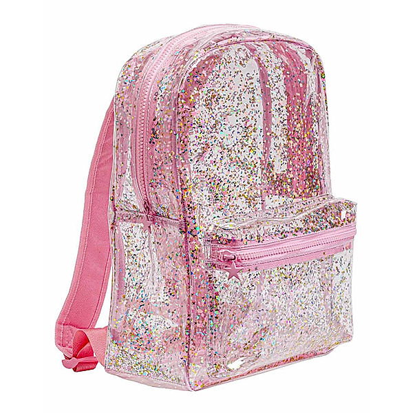 A Little Lovely Company Kinderrucksack GLITTER (24x34,5x11) in transparent/pink