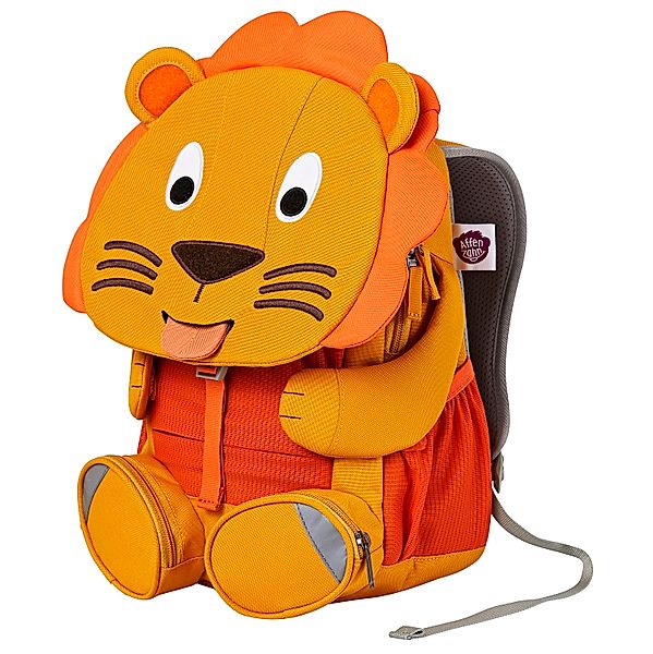 Affenzahn Kinderrucksack GROssER FREUND – LÖWE (20x31x12) in orange/braun