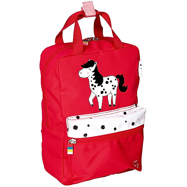 Die Spiegelburg Kinderrucksack MEIN KLEINER PONYHOF – LOTTI & DOTTI (18x27x10) in rot